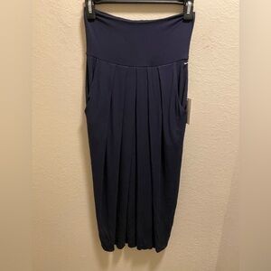 Nadia Tarr Navy Blue Midi Length Skirt One Size New With Tag